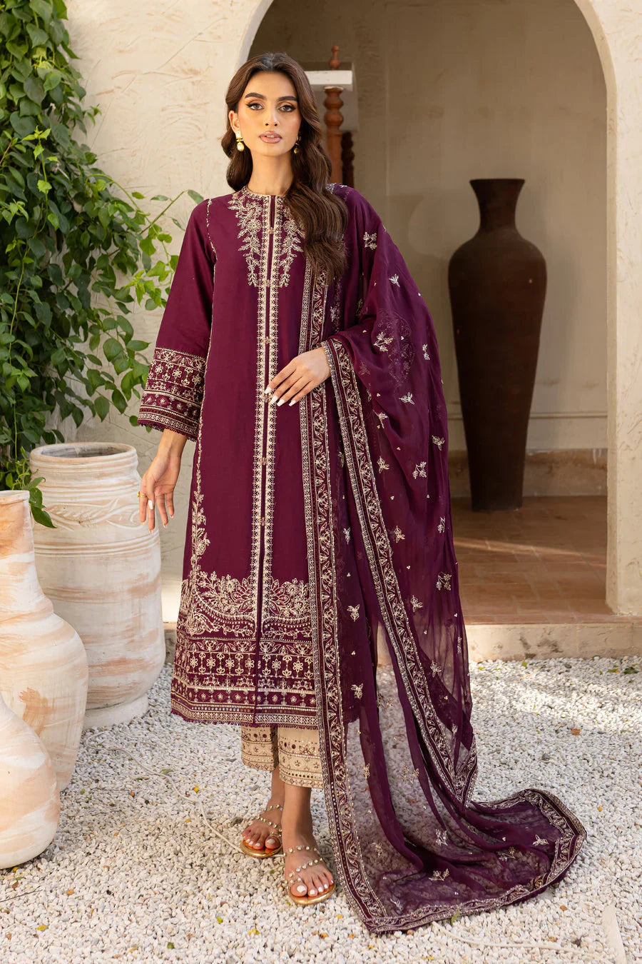 Honey Well 3Pc - Embroidered Dress