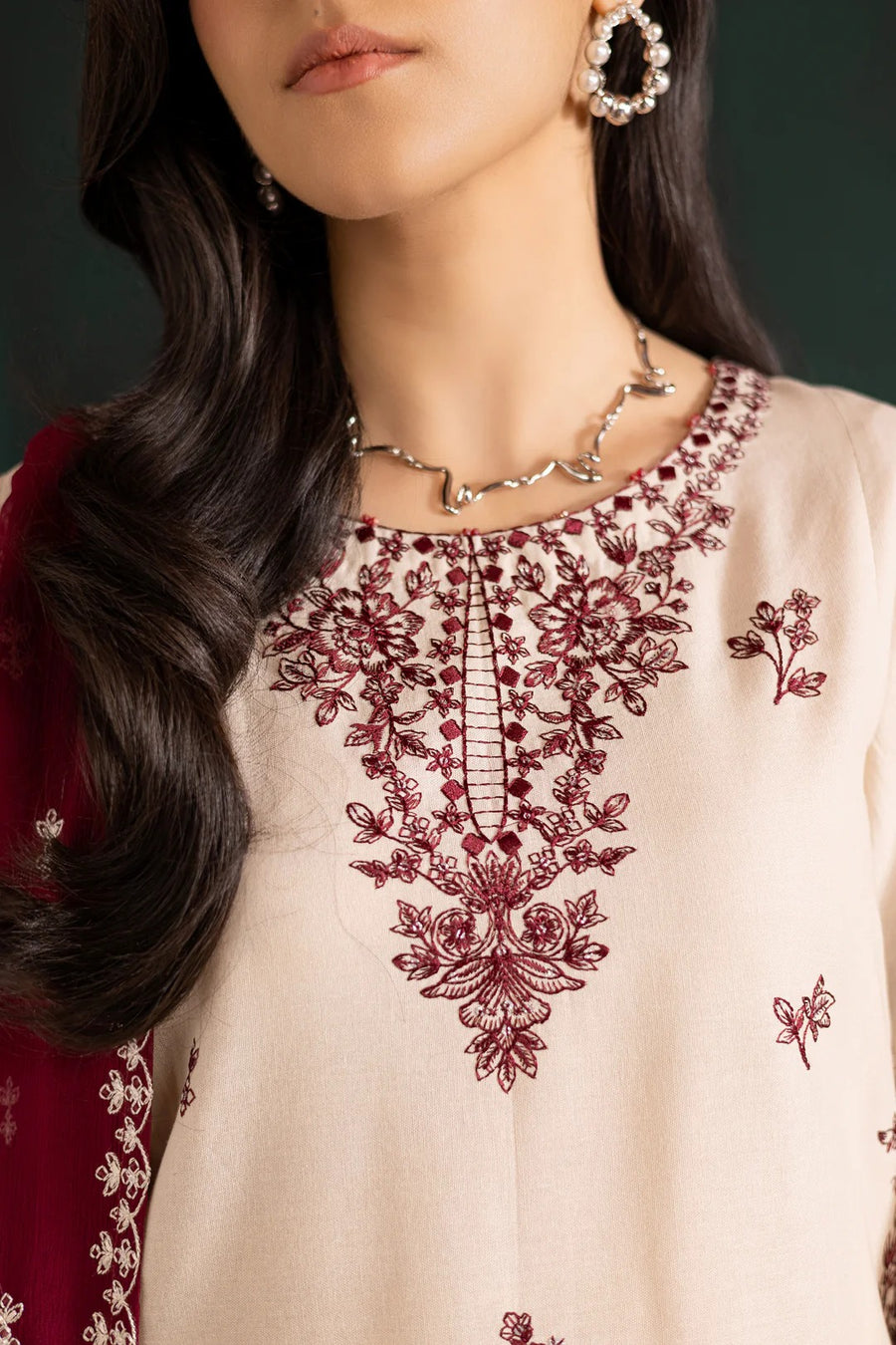 Lvory Rua 3Pc - Embroidered Dress