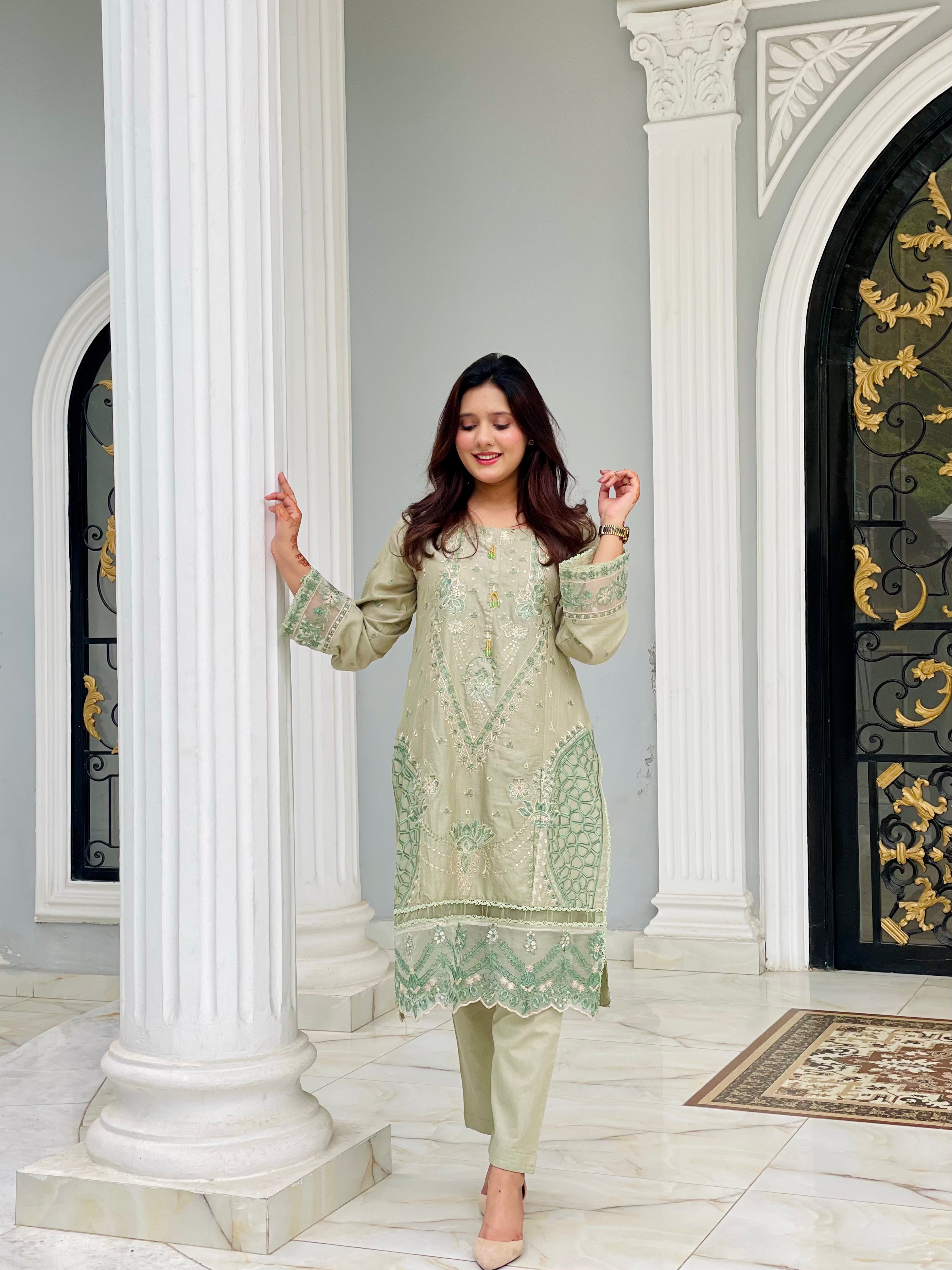 Gul-e-Zamir 2Pc Embroidery Lawn Suit