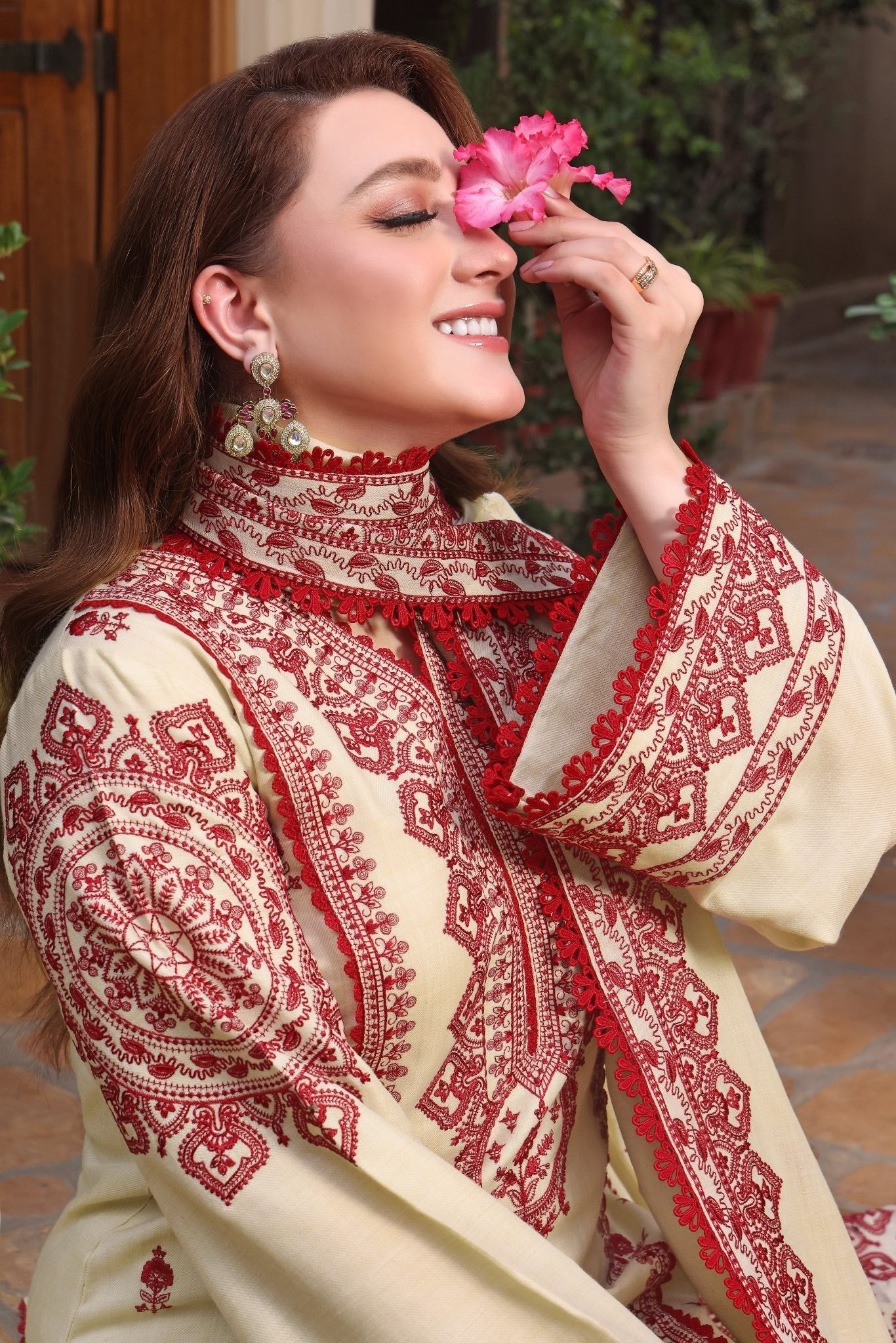 Safa 3Pc- Embroidered Dress