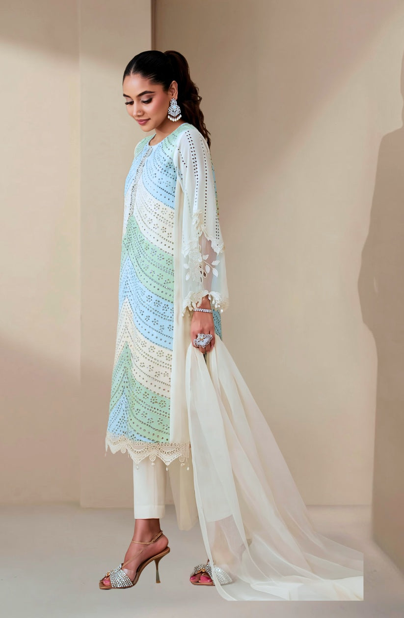 Noor 3Pc Embroidered Suit