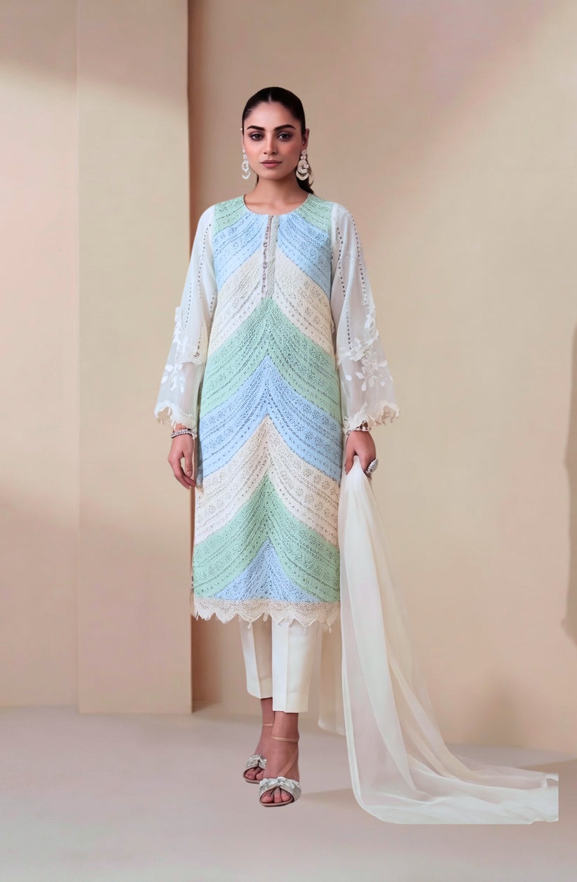 Noor 3Pc Embroidered Suit